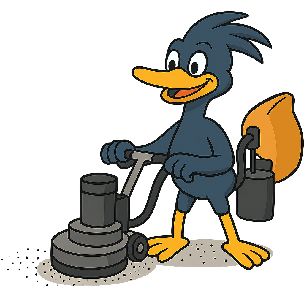 Grinding the concrete floor